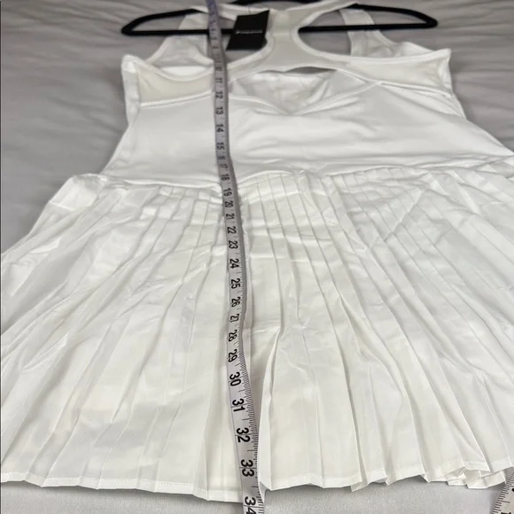 Hot Shot Skort Dress XL Mini Pleated Classic White Tennis Racerback Women's - Picture 6 of 11